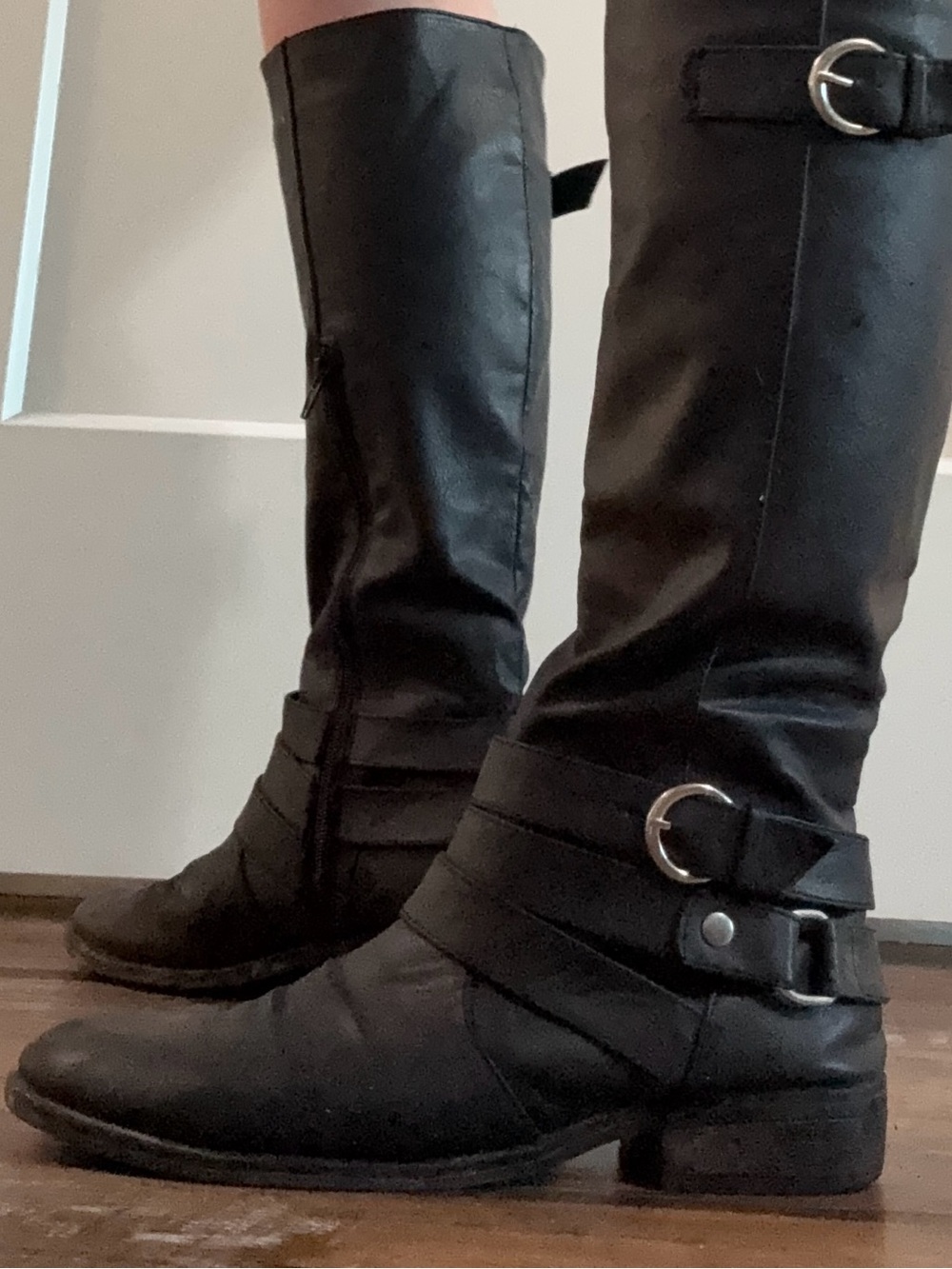 Women's Knee-High Buckle Boots